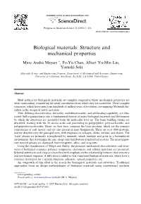 Biological Materials: Structure and Mechanical Properties