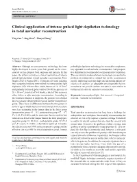 Clinical Application of Intense Pulsed Light Depilation Technology in Total Auricular Reconstruction