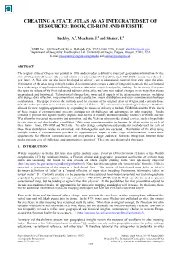 Creating a State Atlas As an Integrated Set of Resources: Book, Cd-Rom and Website