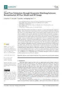 Head Pose Estimation Through Keypoints Matching Between Reconstructed 3D Face Model and 2D Image