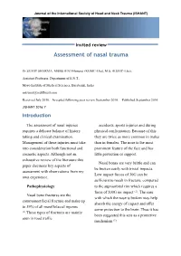 JISHANT Assessment of Nasal Trauma