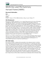 NEON Site Level Plot Summary Harvard Forest (HARV)