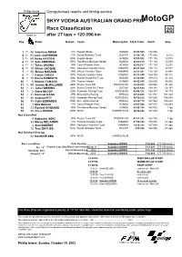 R Race CLASSIFICATION