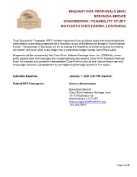 (Rfp) Bermuda Bridge Engineering / Feasibility Study Natchitoches Parish, Louisiana