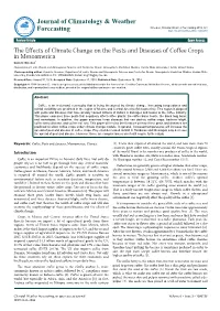 The Effects of Climate Change on the Pests and Diseases of Coffee