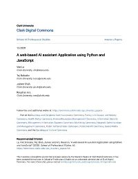 A Web-Based AI Assistant Application Using Python and Javascript