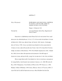 ABSTRACT Title of Document: DEPRESSION AND