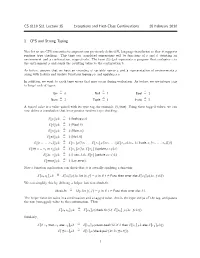 CS 6110 S11 Lecture 15 Exceptions and First-Class Continuations 26 February 2010
