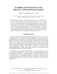Feasibility and Performance of the Microwave Thermal Rocket Launcher