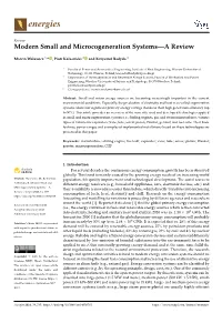 Modern Small and Microcogeneration Systems—A Review