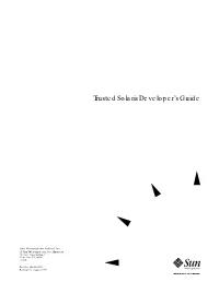 Trusted Solaris Developer's Guide