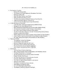 4Th - 6Th Summer Reading List