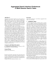 Aggregated Search Interface Preferences in Multi-Session Search Tasks