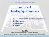 Analog Synthesizers