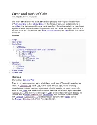 Curse and Mark of Cain from Wikipedia, the Free Encyclopedia