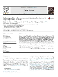 Evaluating Multilocus Bayesian Species Delimitation for Discovery of Cryptic Mycorrhizal Diversity