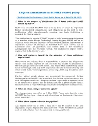 Faqs on Amendments in SCOMET Related Policy