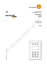 System Manual Pdm360smart Monitor CR1070 CR1071 Codesys® V2.3 Target V05 English