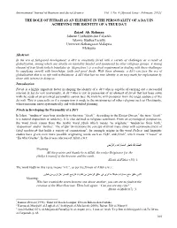 The Role of Fitrah As an Element in the Personality of a Da’I in Achieving the Identity of a True Da’I