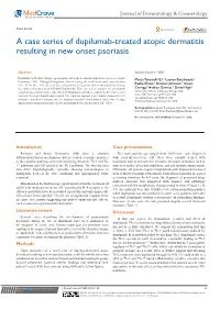 A Case Series of Dupilumab-Treated Atopic Dermatitis Resulting in New Onset Psoriasis