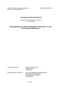 Beta Baltic“ an Das Umspannwerk Bentwisch