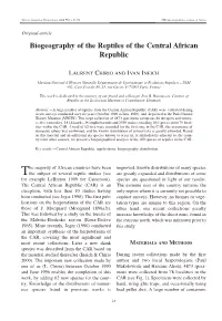 Biogeography of the Reptiles of the Central African Republic