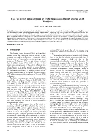 Fast-Flux Botnet Detection Based on Traffic Response and Search Engines Credit Worthiness