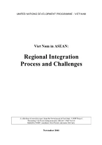 Regional Integration Process and Challenges