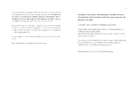 Annelida, Polychaeta, Chaetopteridae), with Re- Chaetopteridae), with Re-Description of M