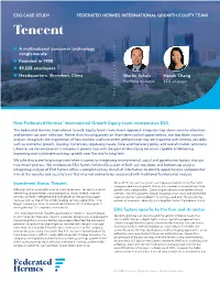 ESG CASE STUDY, Tencent