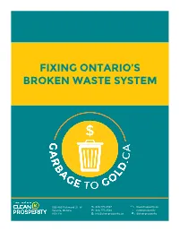 Fixing Ontario's Broken Waste System