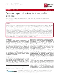 Genomic Impact of Eukaryotic Transposable Elements