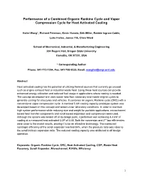 Performance of a Combined ORC and VCC for Heat Activated