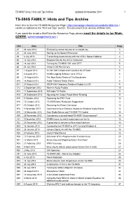 TS-590S Family: Hints and Tips Archive Updated 24 November 2014 1