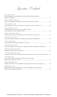 Braven Beverage Menu
