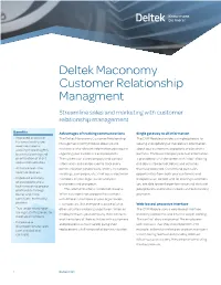 Deltek Maconomy Customer Relationship Managment Streamline Sales and Marketing with Customer Relationship Management