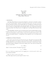 Irreducible Tensor Operators and the Wigner-Eckart Theorem †