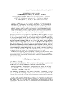 NEUROPHENOMENOLOGY a Methodological Remedy for the Hard Problem Francisco J