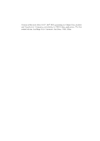 R Programming for Climate Data Analysis and Visualization: Computing and Plotting for NOAA Data Applications