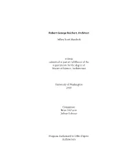Robert George Reichert, Architect Jeffrey Scott Murdock a Thesis