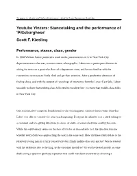 Youtube Yinzers: Stancetaking and the Performance of 'Pittsburghese' Scott F