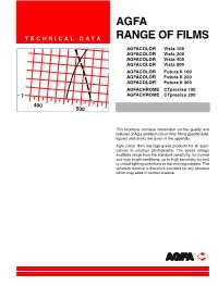 Agfa Range of Films