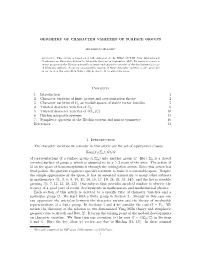 Geometry of Character Varieties of Surface Groups