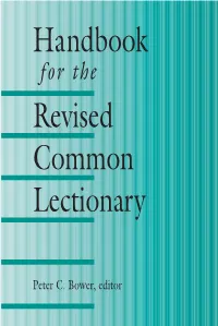 Handbook for the Revised Common Lectionary