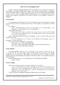 How to Use Non-English Texts*