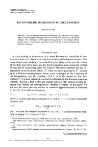 Solving Beltrami Equations by Circle Packing