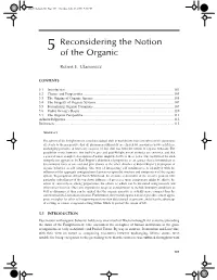 5 Reconsidering the Notion of the Organic