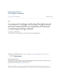 An Evaluation of Orchestral Conducting Teaching Methods
