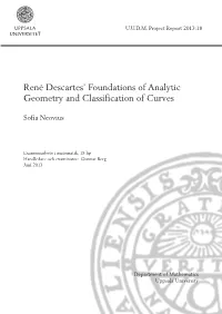 René Descartes' Foundations of Analytic Geometry