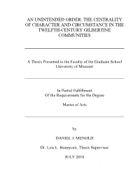 The Centrality of Character and Circumstance in the Twelfth-Century Gilbertine Communities